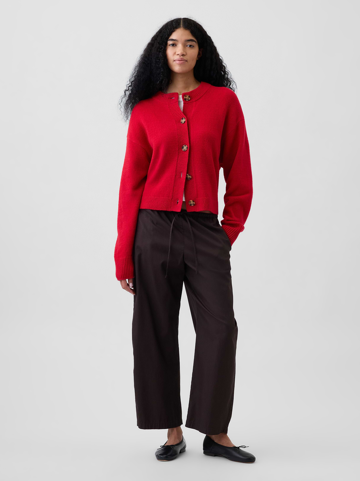 CashSoft Oversized Chunky Cardigan - Modern red