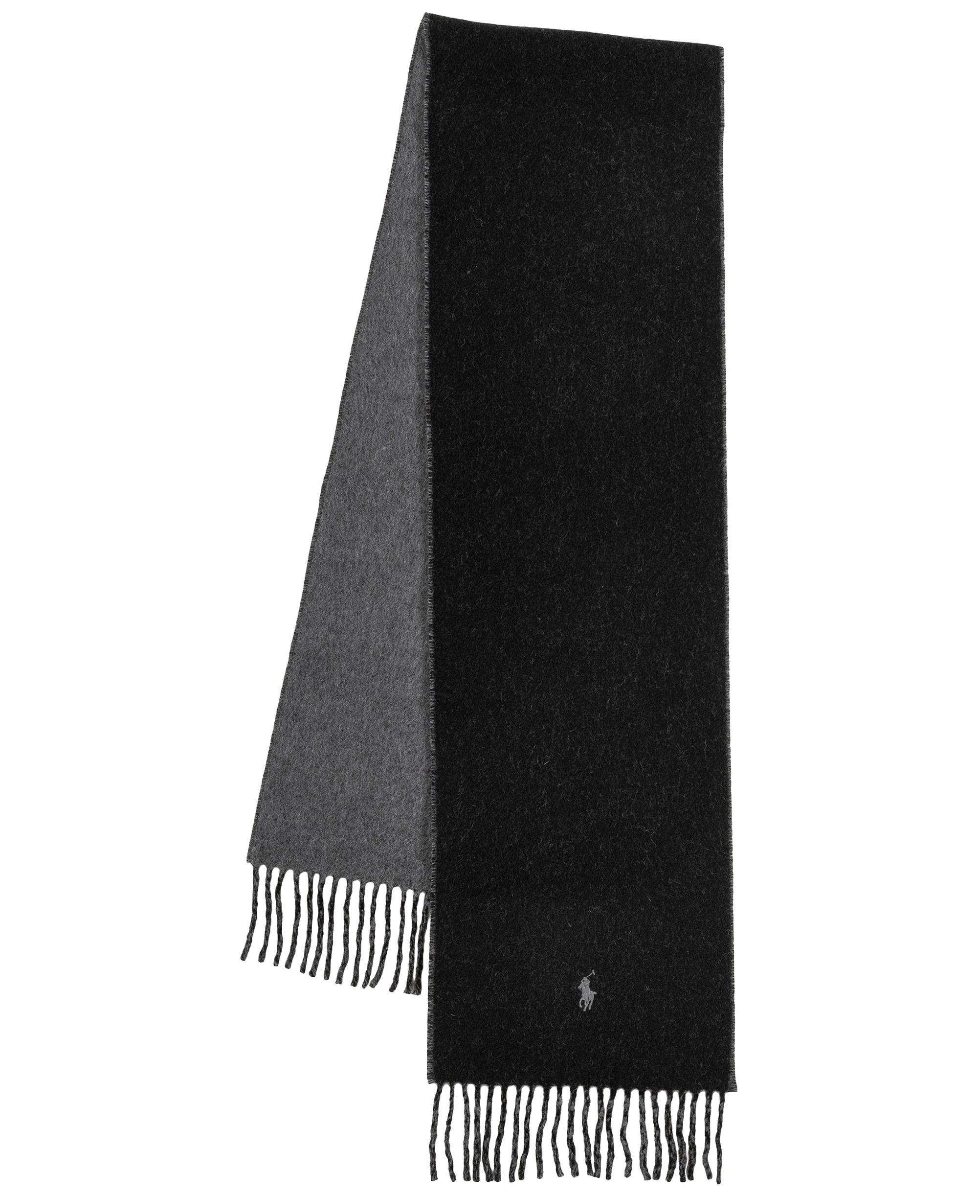 Polo Ralph Lauren Men's Classic Wool Blend Reversible Scarf - Black Heather