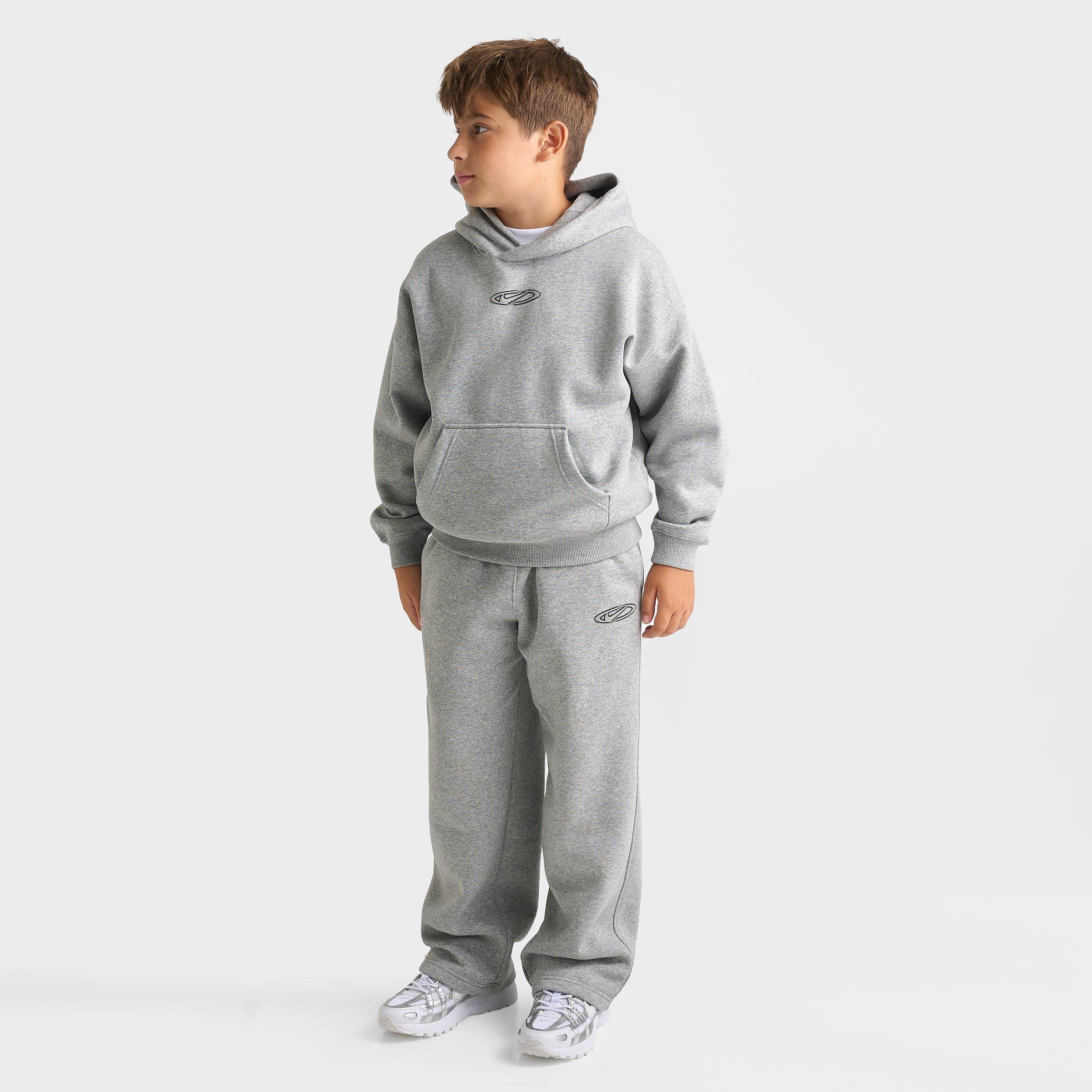 Big Kids' Nithtke Sportswear Club Fleece Loose Open-Hem Pants - Dark Grey Heather