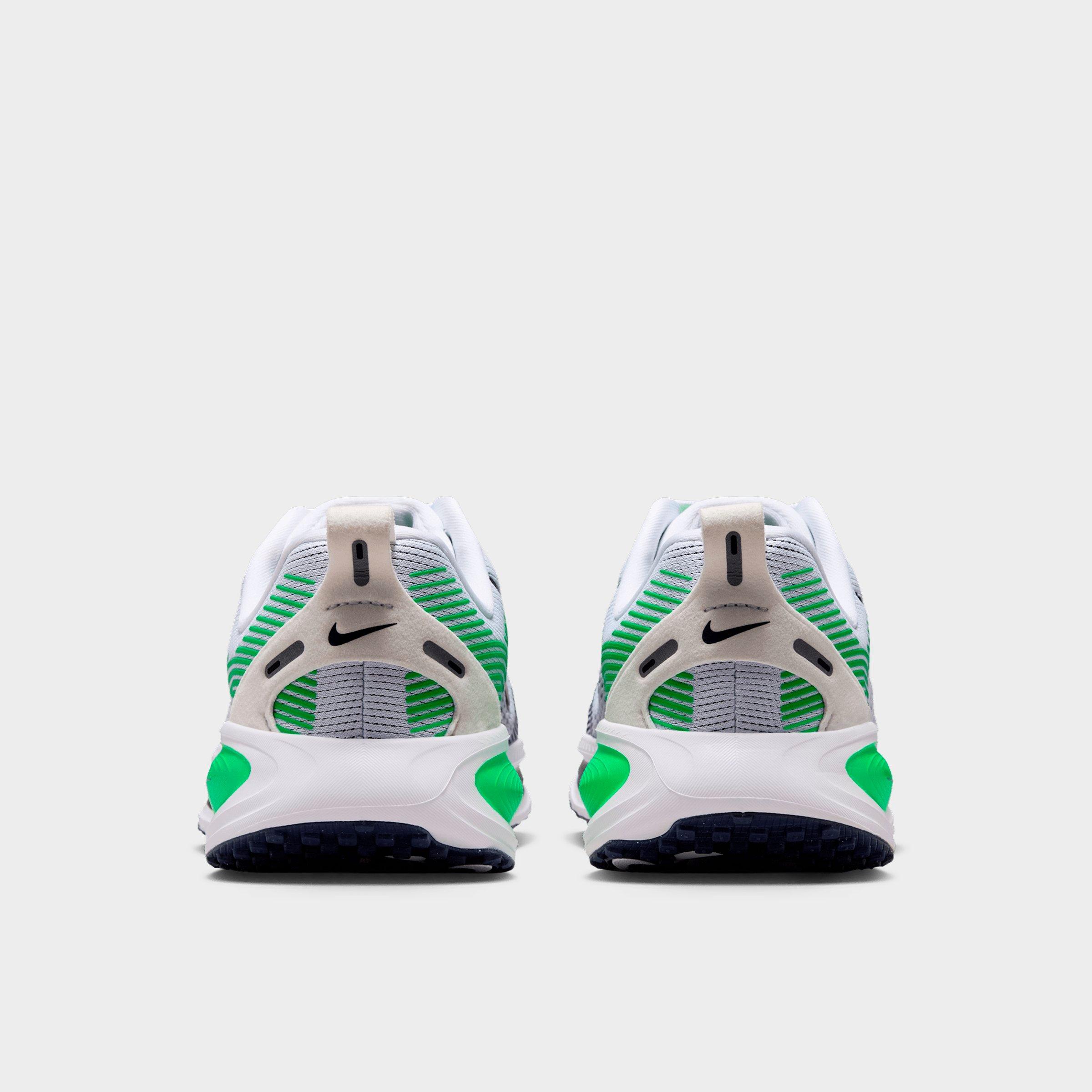 Big Kids' Nithtke Vomero 18 Running Shoes - Part 1 - White/Midnight Navy/Green Spark - Back view