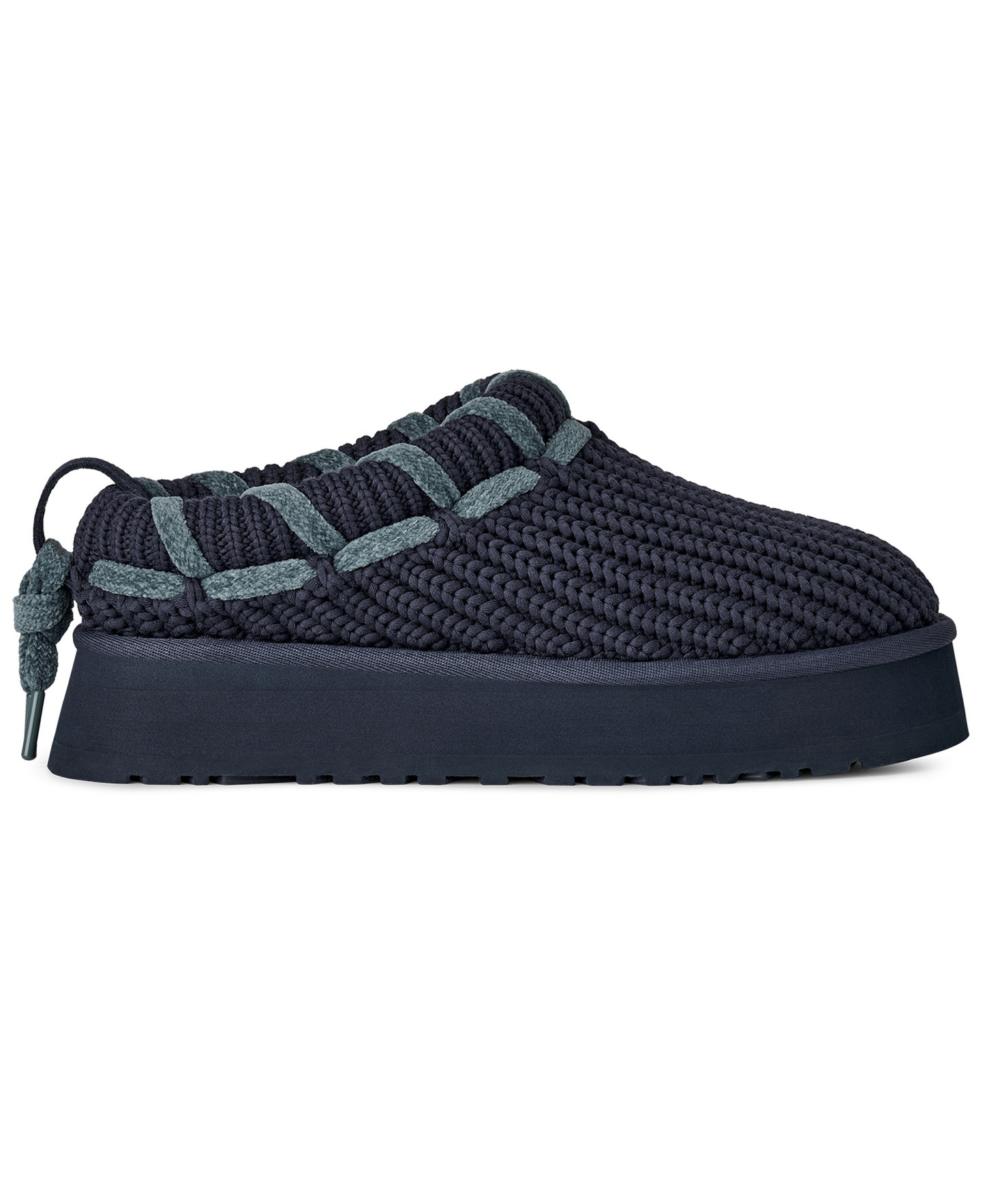 UGG® Women's Tazz Whipstitch Knit Slip-On Slippers - Dark Indigo
