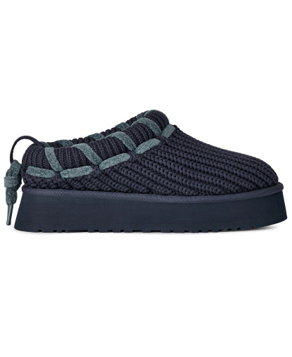 UGG® Women's Tazz Whipstitch Knit Slip-On Slippers - Dark Indigo