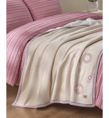 UGG® Kirkwood UGG Braid Throw, 50" x 70" - Cream