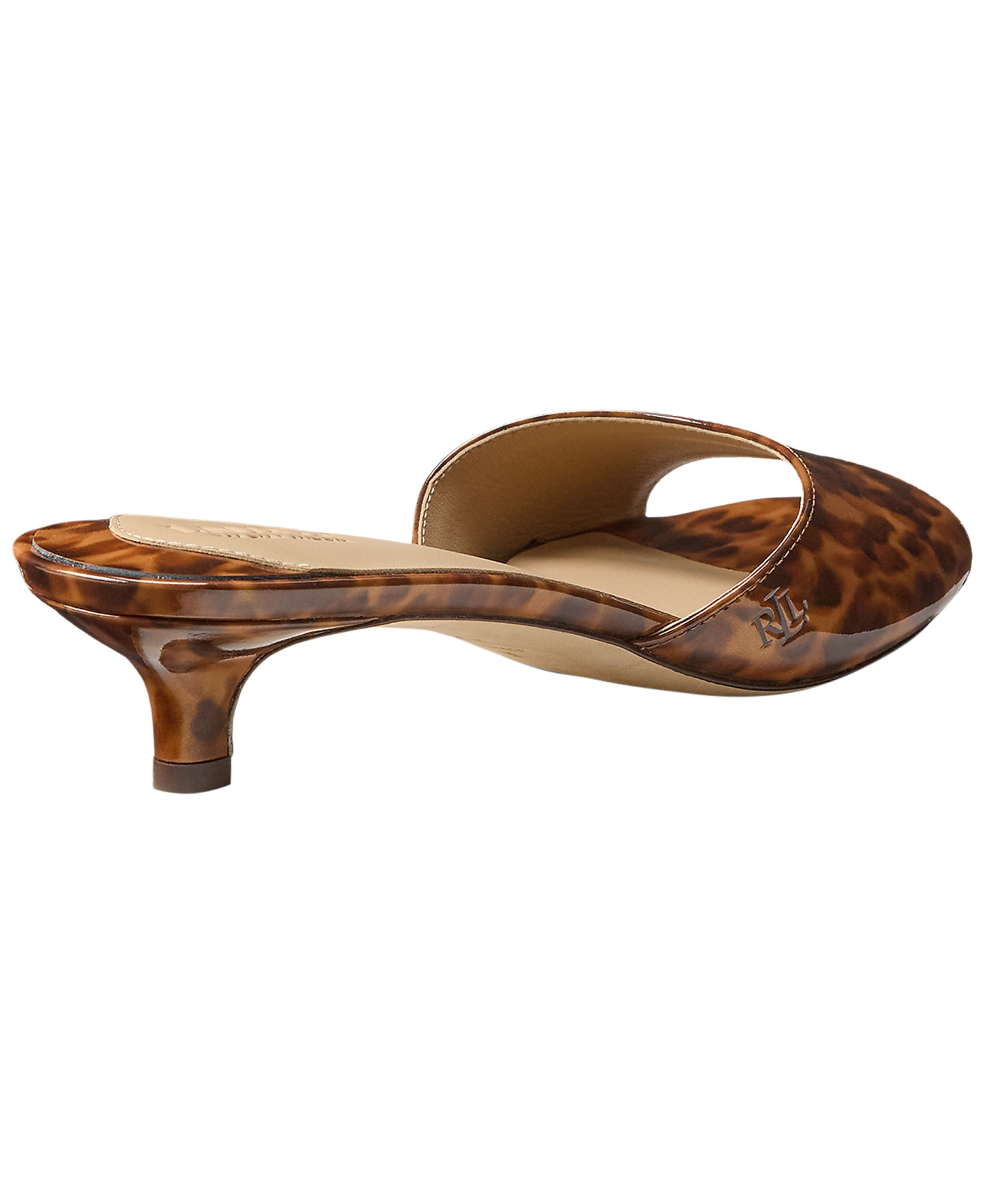Lauren Ralph Lauren Women's Francesca Round Toe Sandals - Brown Tortoiseshell Patent Leather