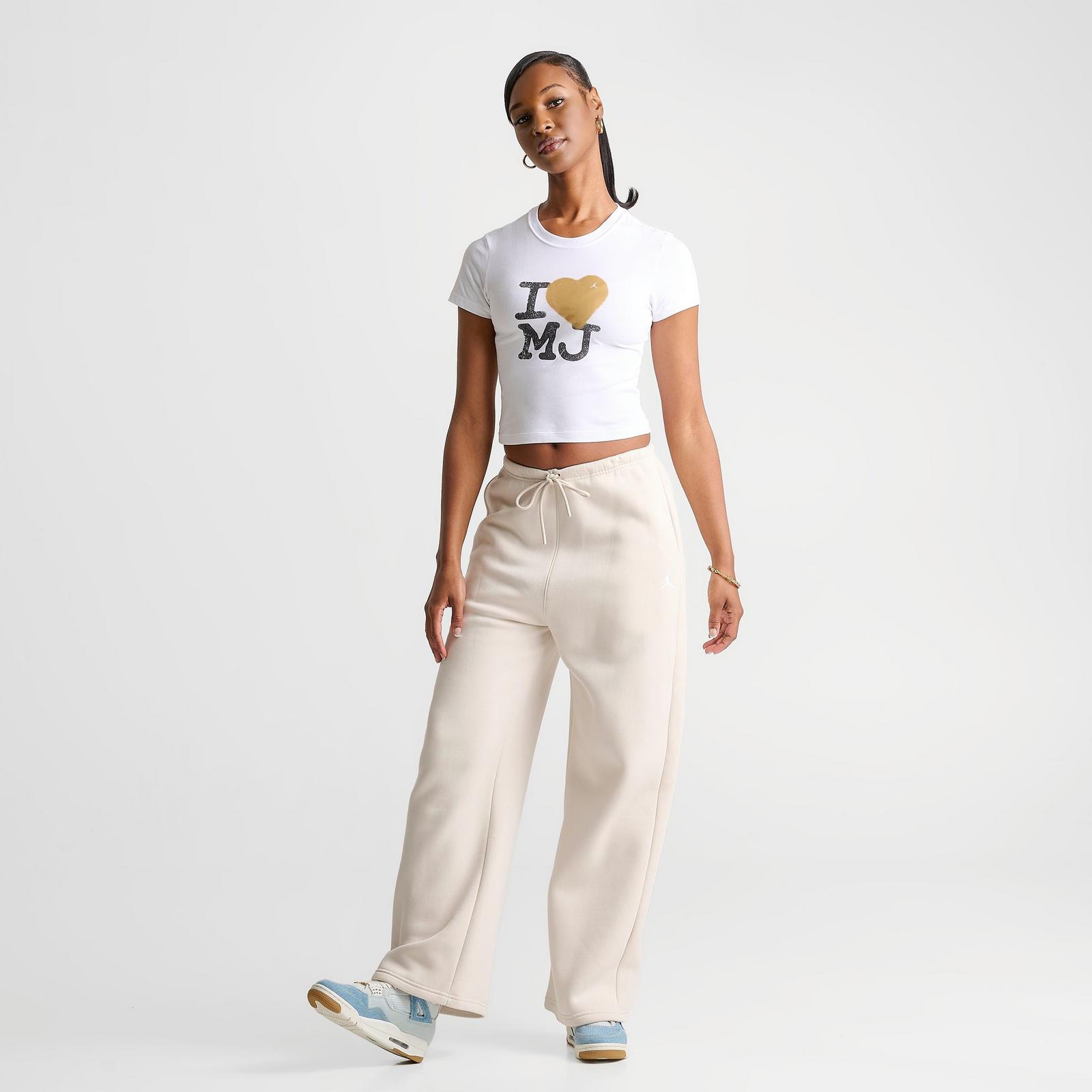 Women's Jordan Flight I Love MJ T-Shirt - White/Metallic Gold - view 2