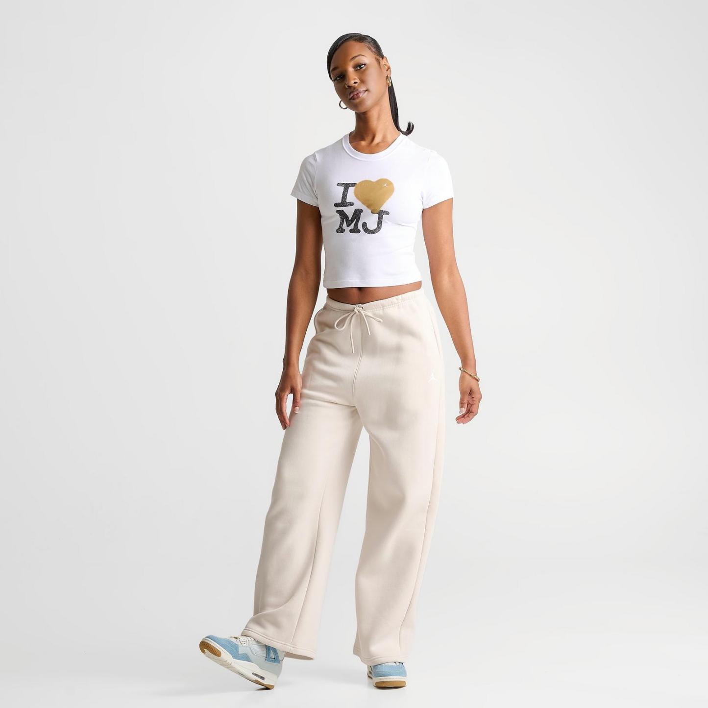 Women's Jordan Flight I Love MJ T-Shirt - White/Metallic Gold - view 2