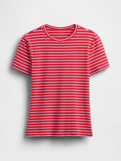 CloseKnit Jersey T-Shirt - Red & blue stripe