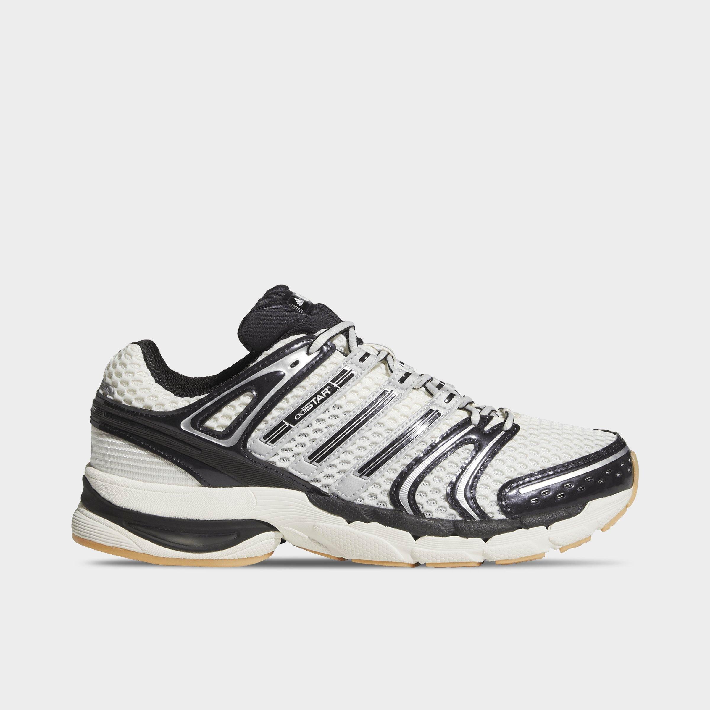 Men's adidas Adistar Control 5 Casual Shoes - Part 2 - Off White/Core Black/Night Grey - Left shoe facing left. Outside of the shoe.