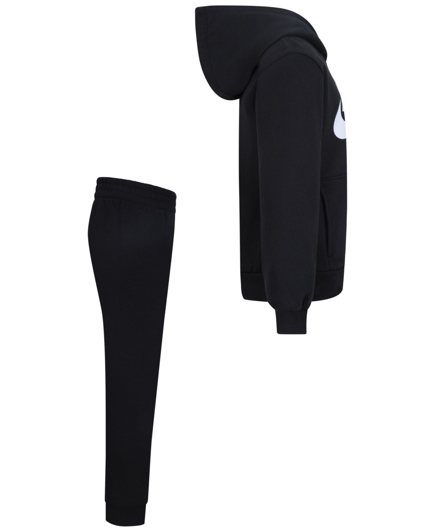 Nike Boys' 4-7 Club Fleece Logo Hoodie and Sweatpants, 2-Piece Set - Black