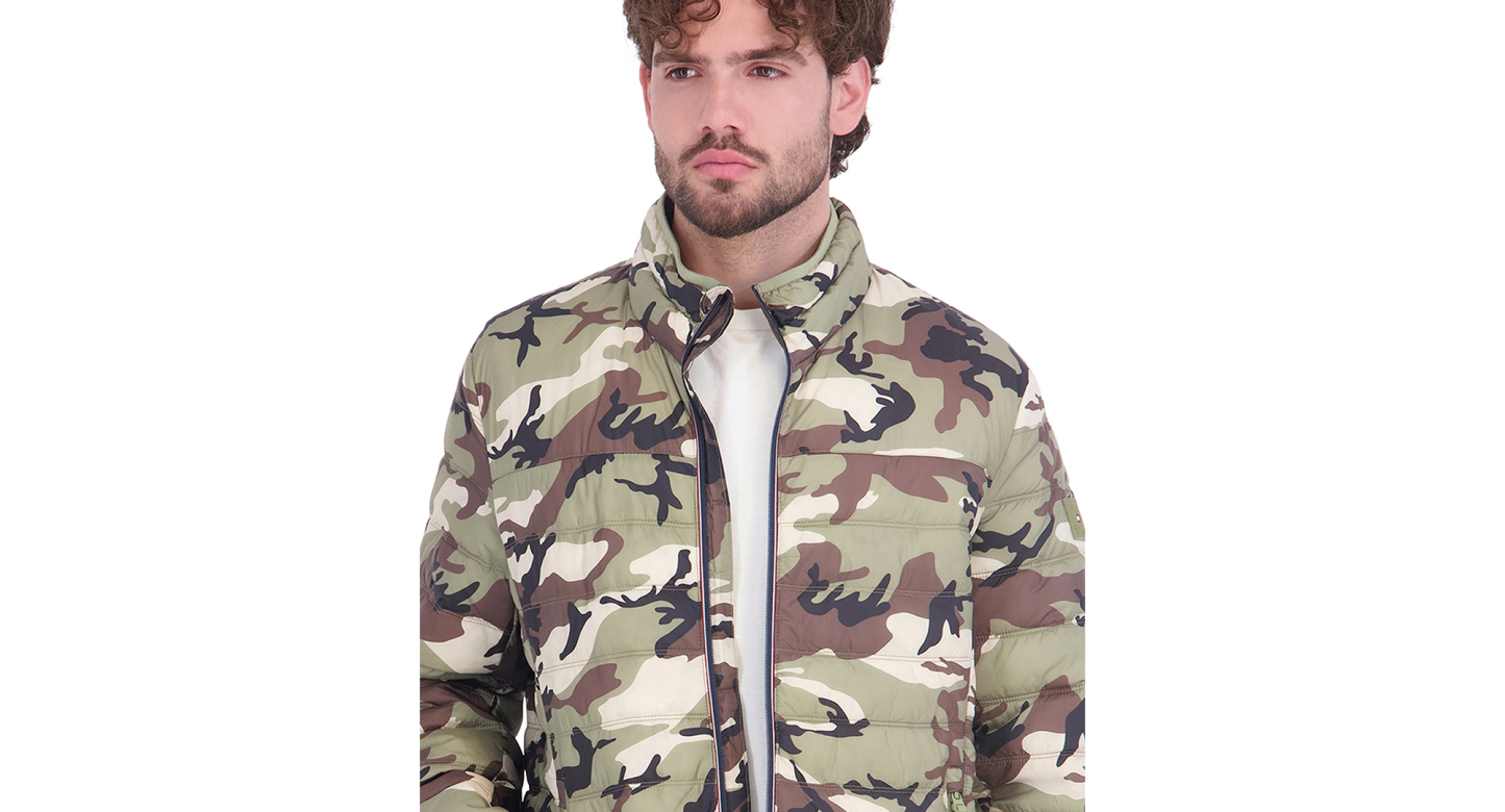Tommy Hilfiger Men's Unhooded Packable Jacket - Camo