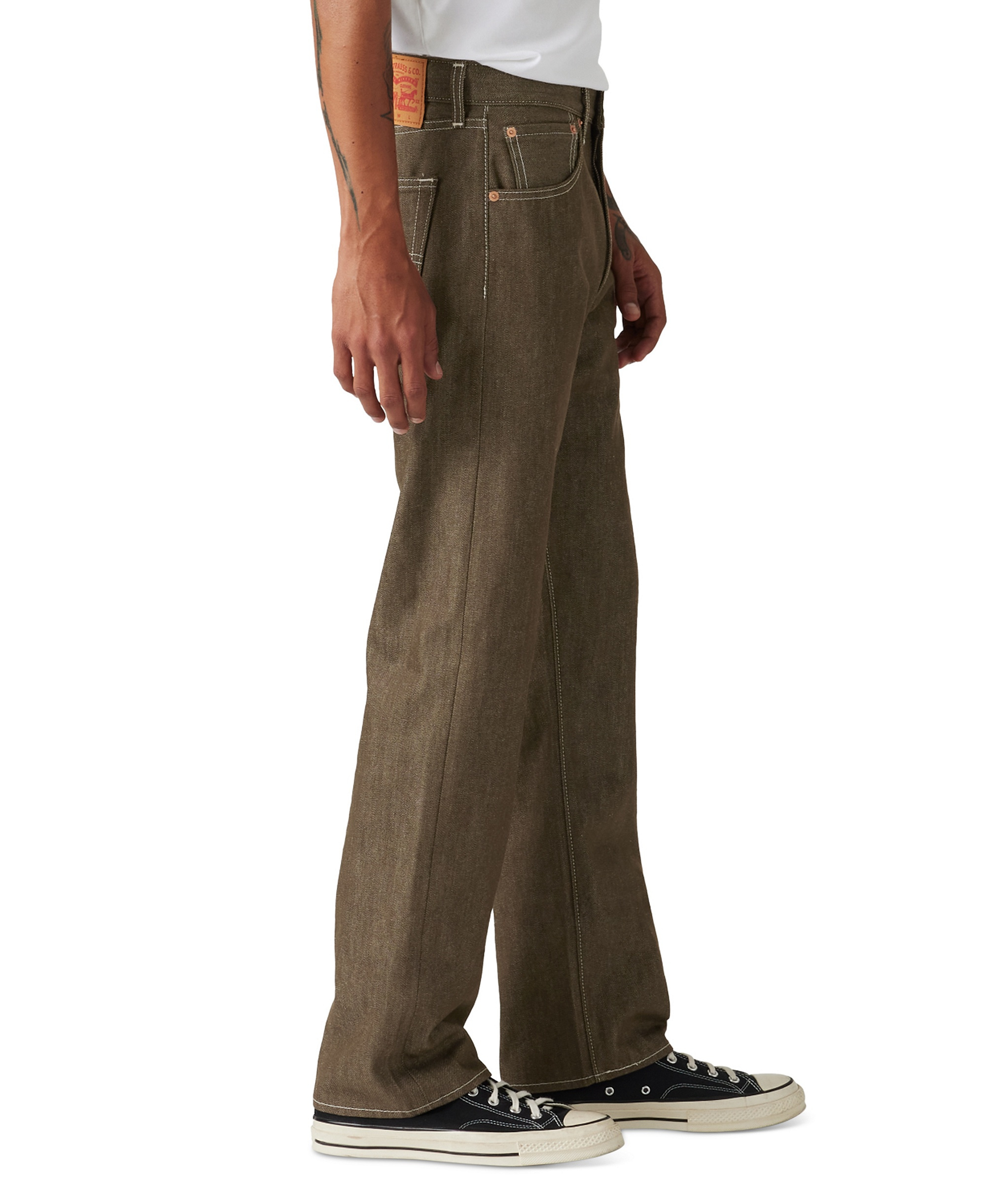 Levi's Men's 501® Original Shrink-to-Fit™ Non-Stretch Jeans - Brown Stf