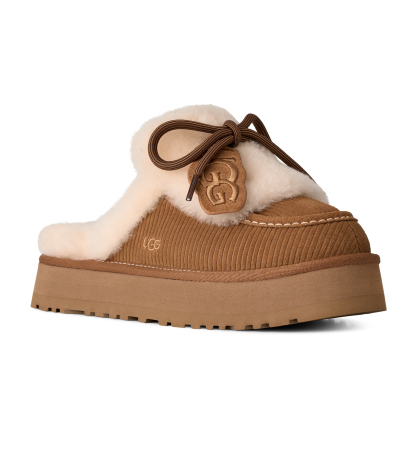UGG® Women's Disquette Heritage Lace-Up Clog Slippers - Chestnut