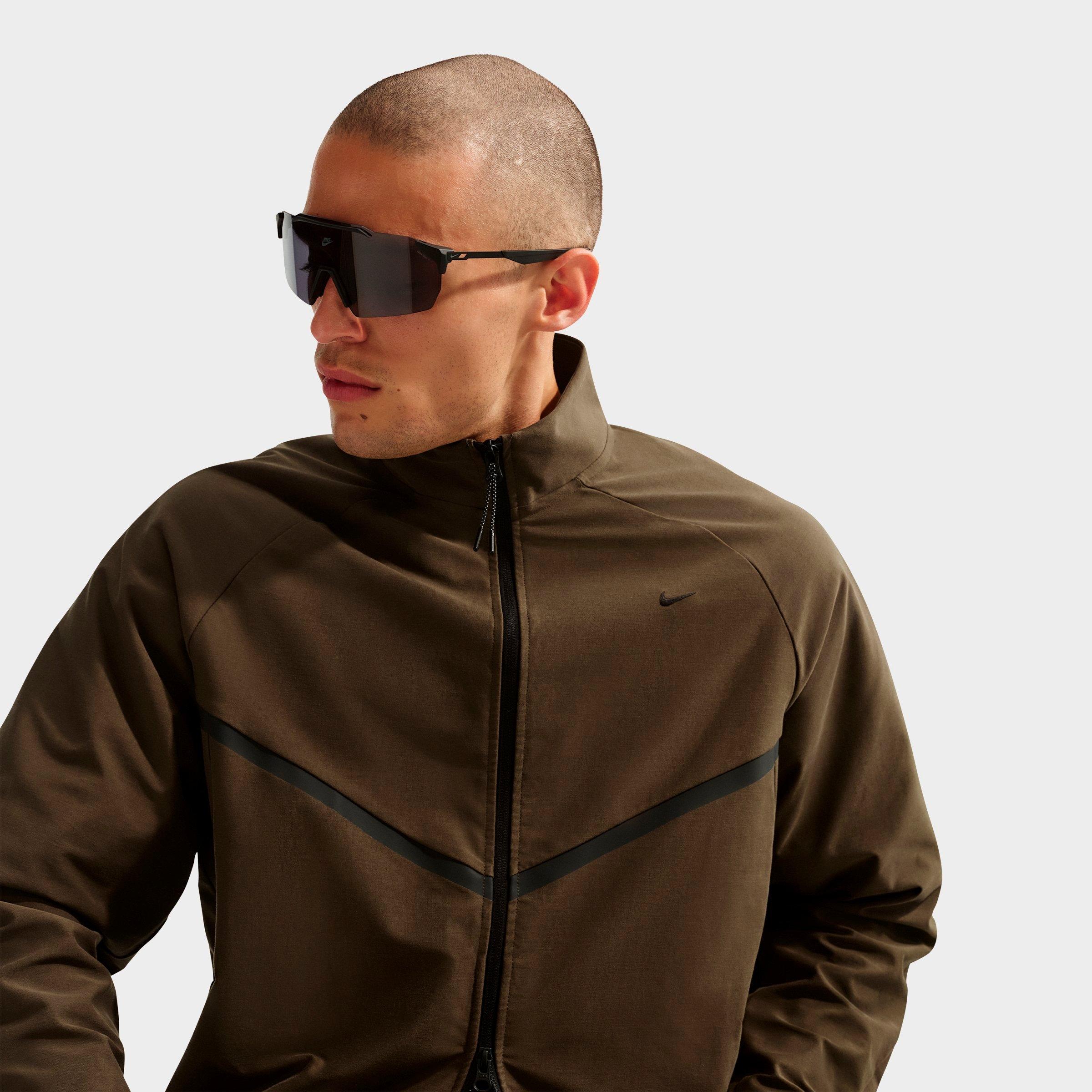Men's Nithtke Sportswear Tech Dri-FIT Shori Knit Full-Zip Track Jacket - Dark Hazel/Black