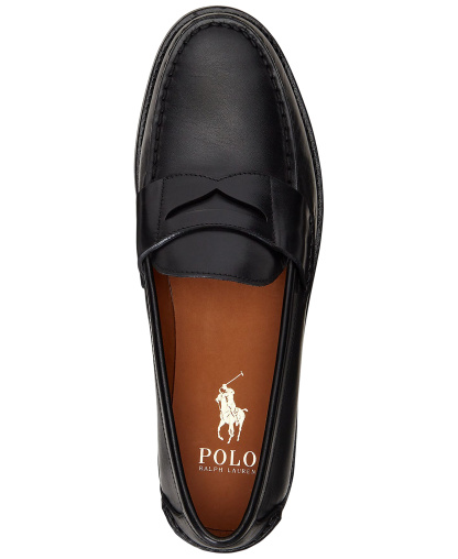 Polo Ralph Lauren Men's Alston Leather Penny Loafers - Black