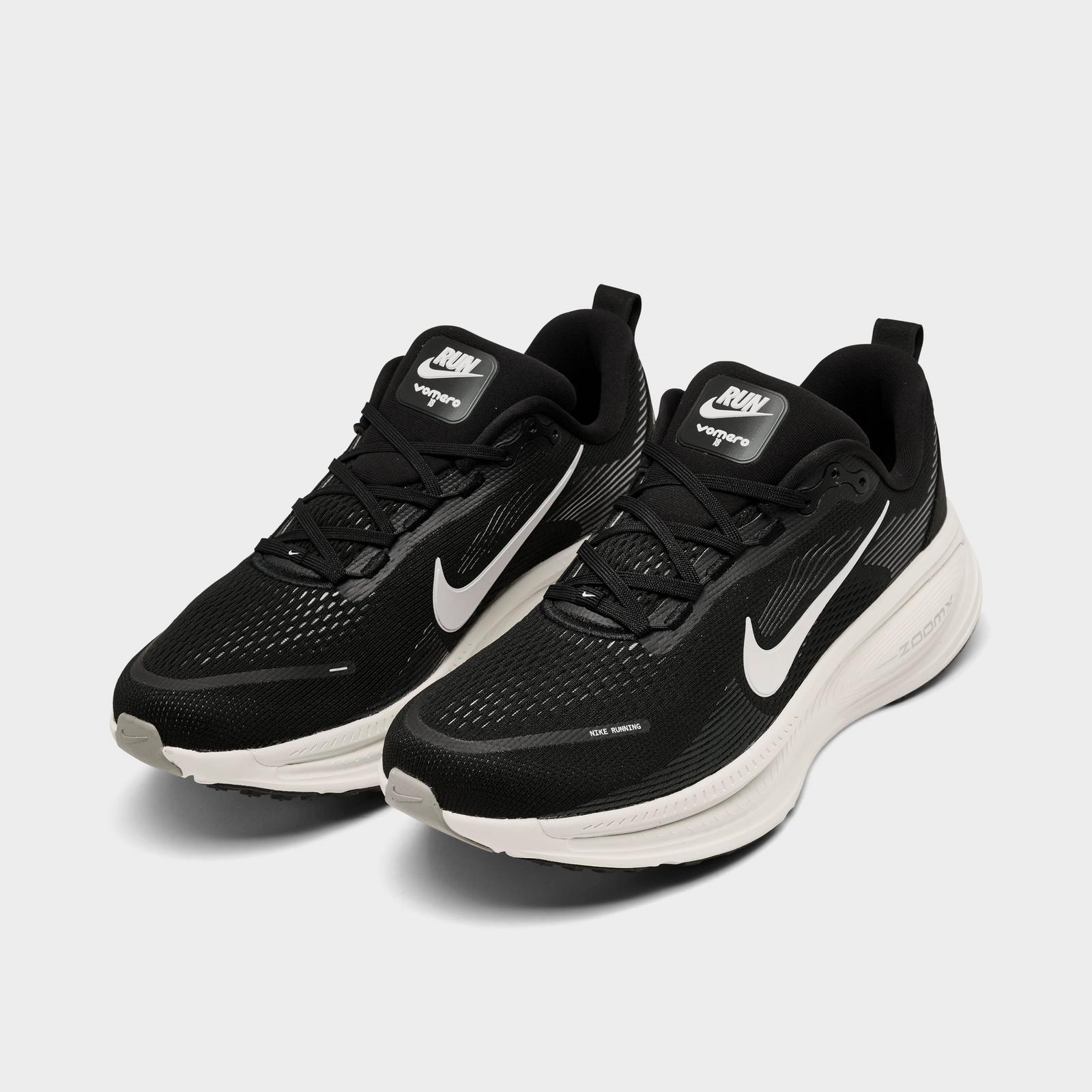 Men's Nike Vomero 18 Running Shoes - Black/Coconut Milk/Light Iron Ore/Summit White