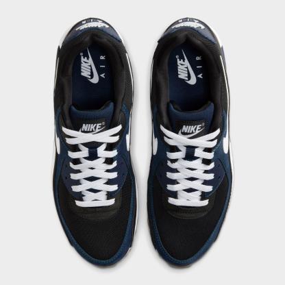 Men's Nithtke Air Max 90 Casual Shoes - Part 3 - Midnight Navy/White/Black/Gum Med Brown - Top view