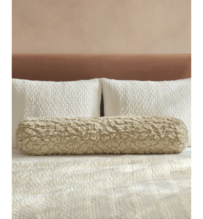 UGG® Shira Textured Bolster Pillow, 36" x 8" - Mustard Seed