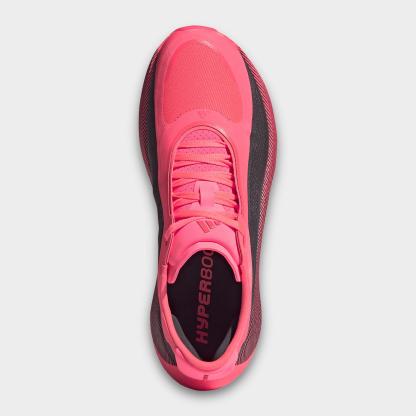 Men's adidas Hyperboost Edge Running Shoes - Part 1 - Solar Turbo/Carbon/Solar Turbo - Top view