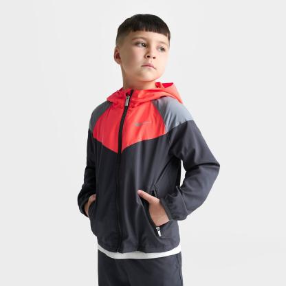 Little Kids' Nike Windrunner Jacket and Shorts Set - Dark Smoke Grey/Red
