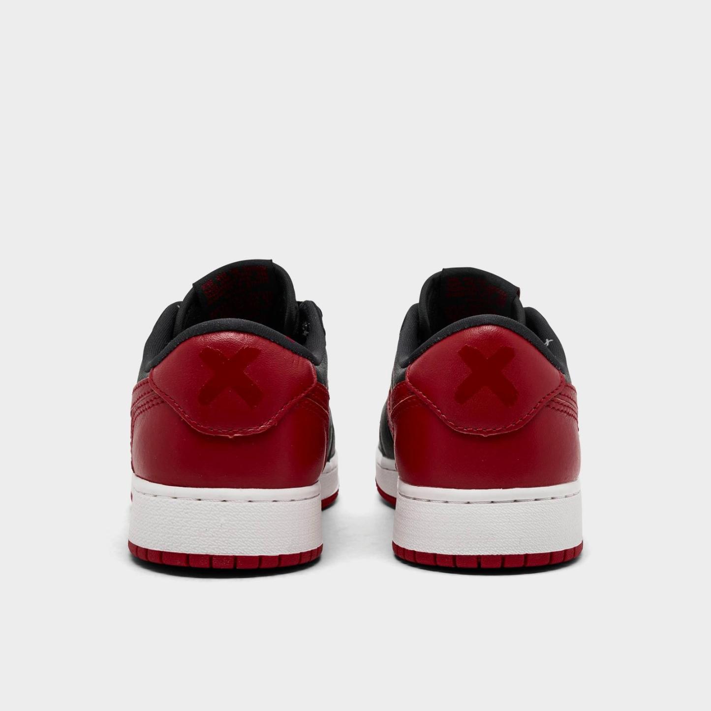 Big Kids' Air Jordan Retro 1 Low OG Casual Shoes - Black/Varsity Red/Summit White - view 4
