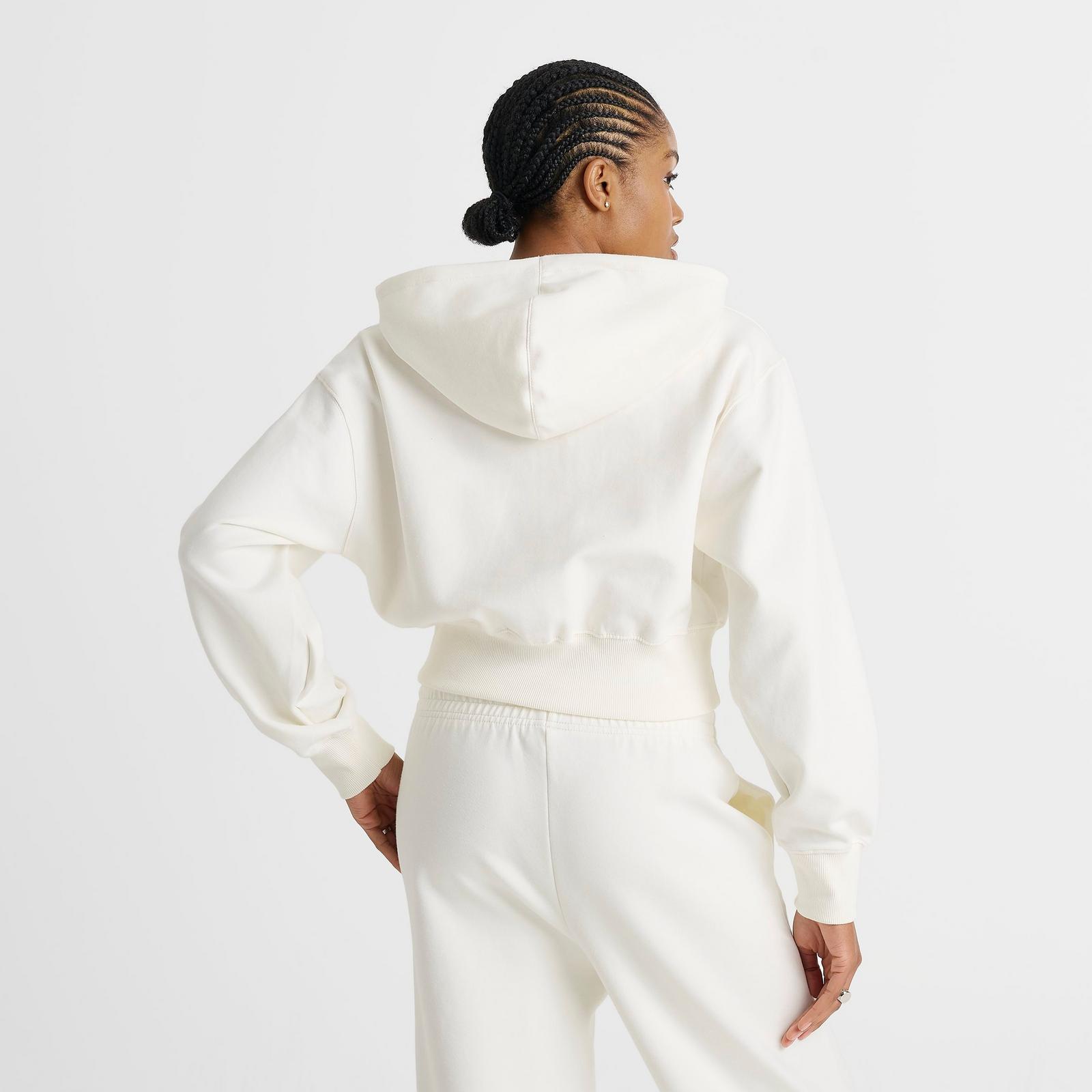 Women's Nike Sportswear Phoenix Fleece Cropped Full-Zip Hoodie - Sail