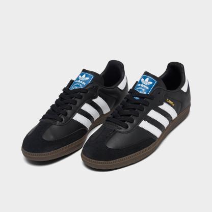 Women's adidas Originals Samba OG Casual Shoes - Part 6 - Black/White/Clear Granite - Both shoes facing left
