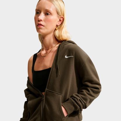 Women's Nithtke Studio Fleece Medium-Weight Full-Zip Hoodie - Dark Hazel/Sail
