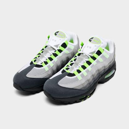 Men's Nithtke Air Max 95 Big Bubble Scorpion Casual Shoes - Part 3 - Black/Cool Grey/Neon Yellow - Both shoes facing left