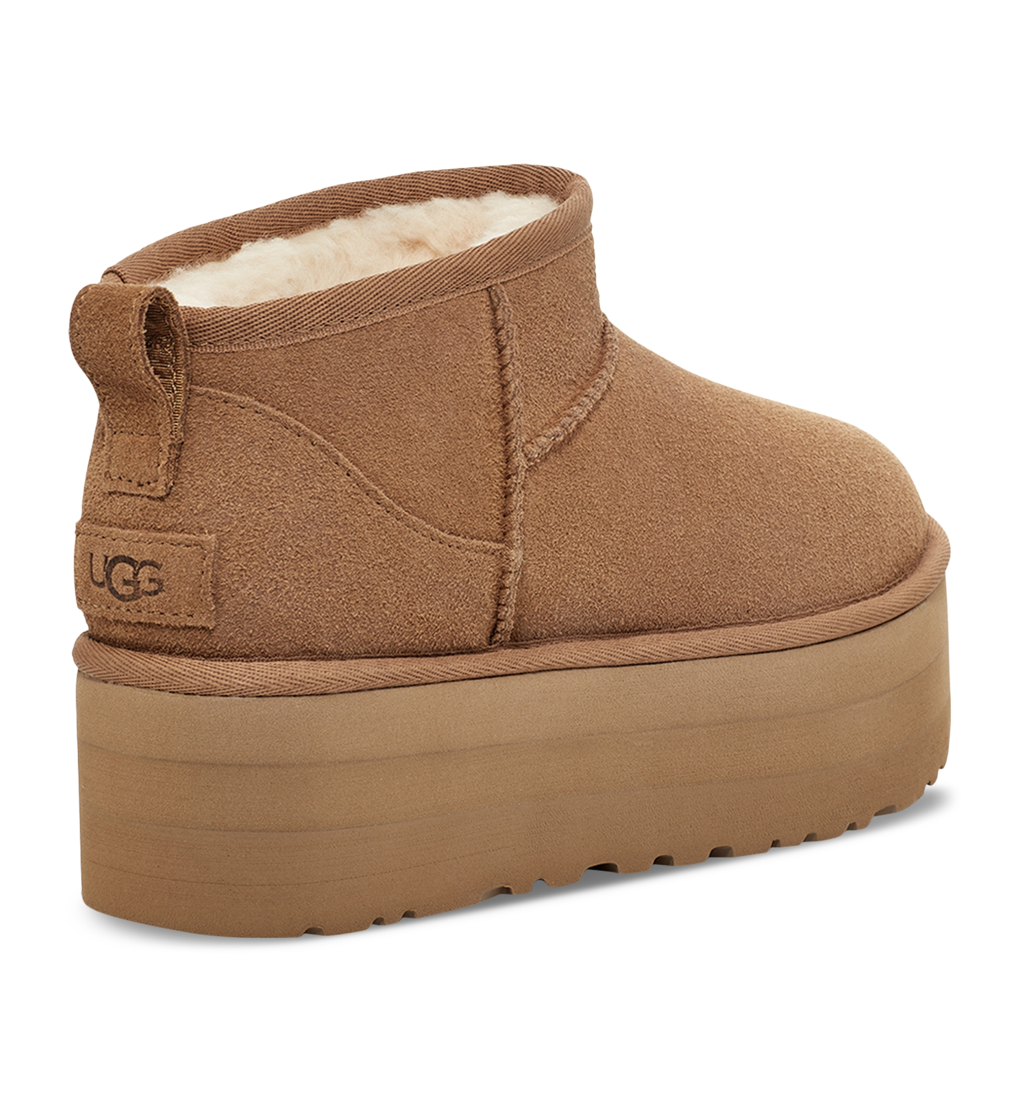 UGG® Women's Classic Ultra Mini Platform Booties - Chestnut