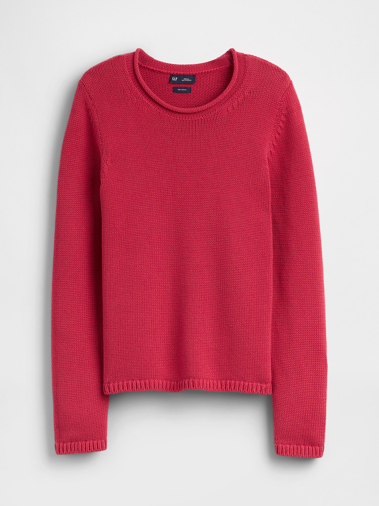 100% Cotton Rollneck Sweater - Chakra red