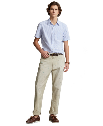 Polo Ralph Lauren Men's RL Prepster Classic-Fit Seersucker Shirt - Blue/White