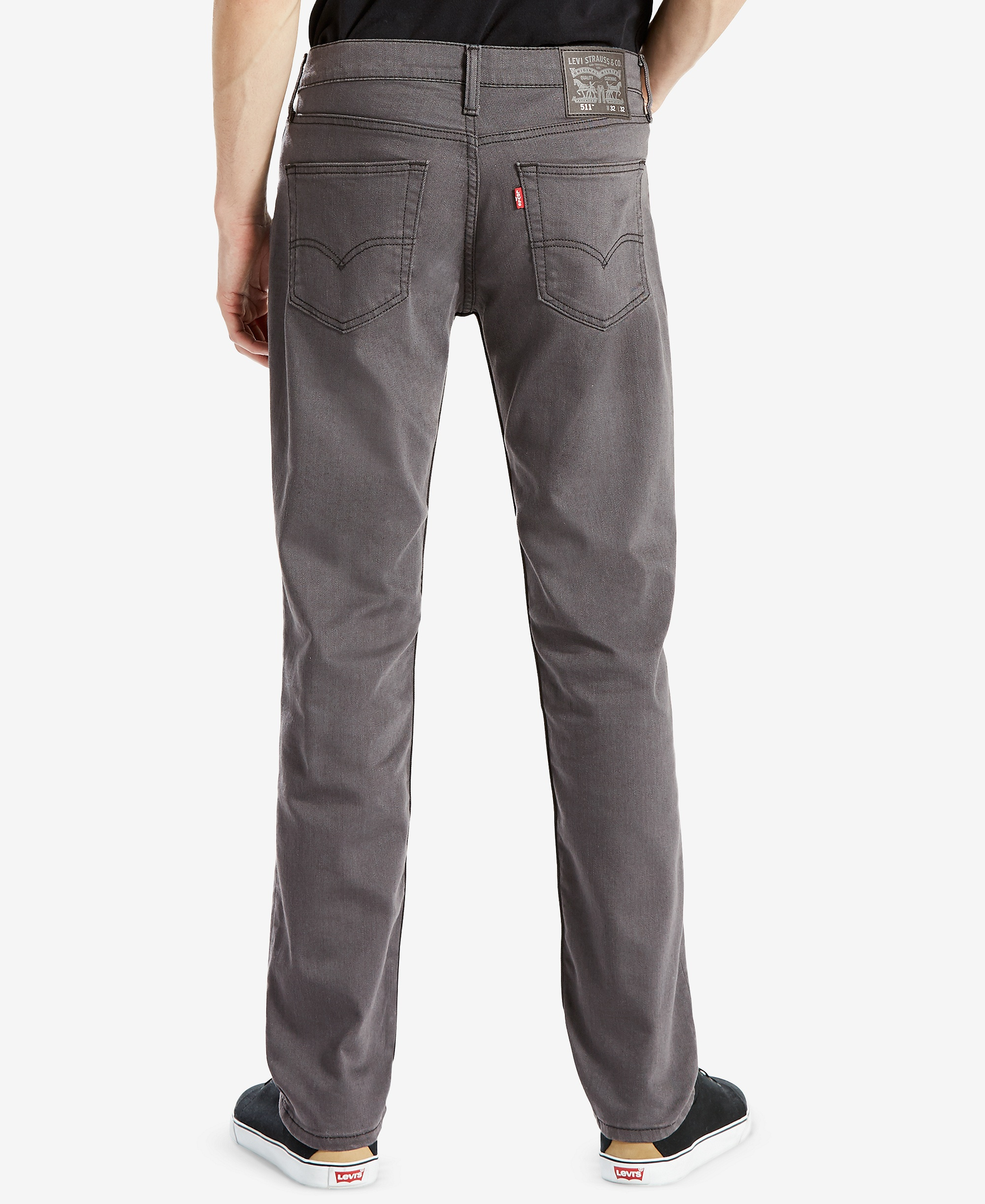 Levi's Men's 511™ Slim-Fit Jeans - Gray Black 3D