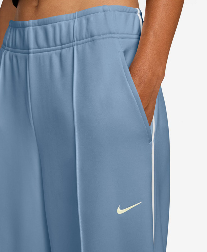 Nike Women's Sportswear Mid-Rise Wide-Leg Track Pants - Work Blue/White/Sail
