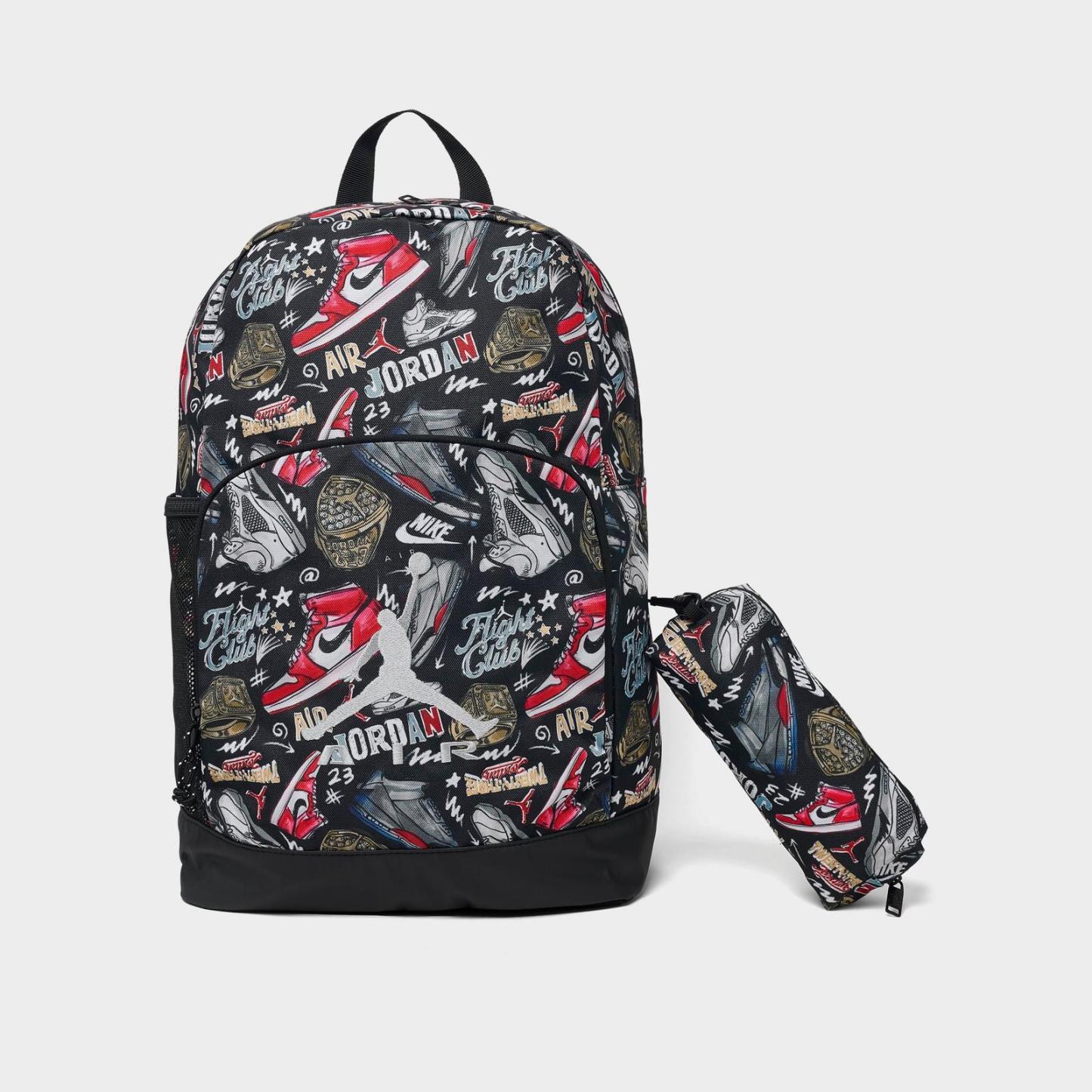 Kids' Jordan Air Raid Backpack - Black/Multicolor - view 3