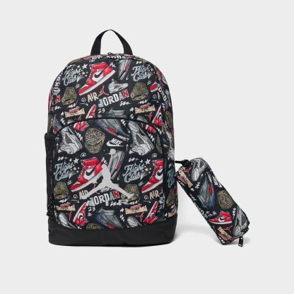 Kids' Jordan Air Raid Backpack - Black/Multicolor - view 3