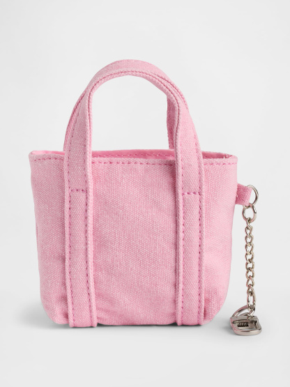 Logo Tote Bag Charm - primrose pink