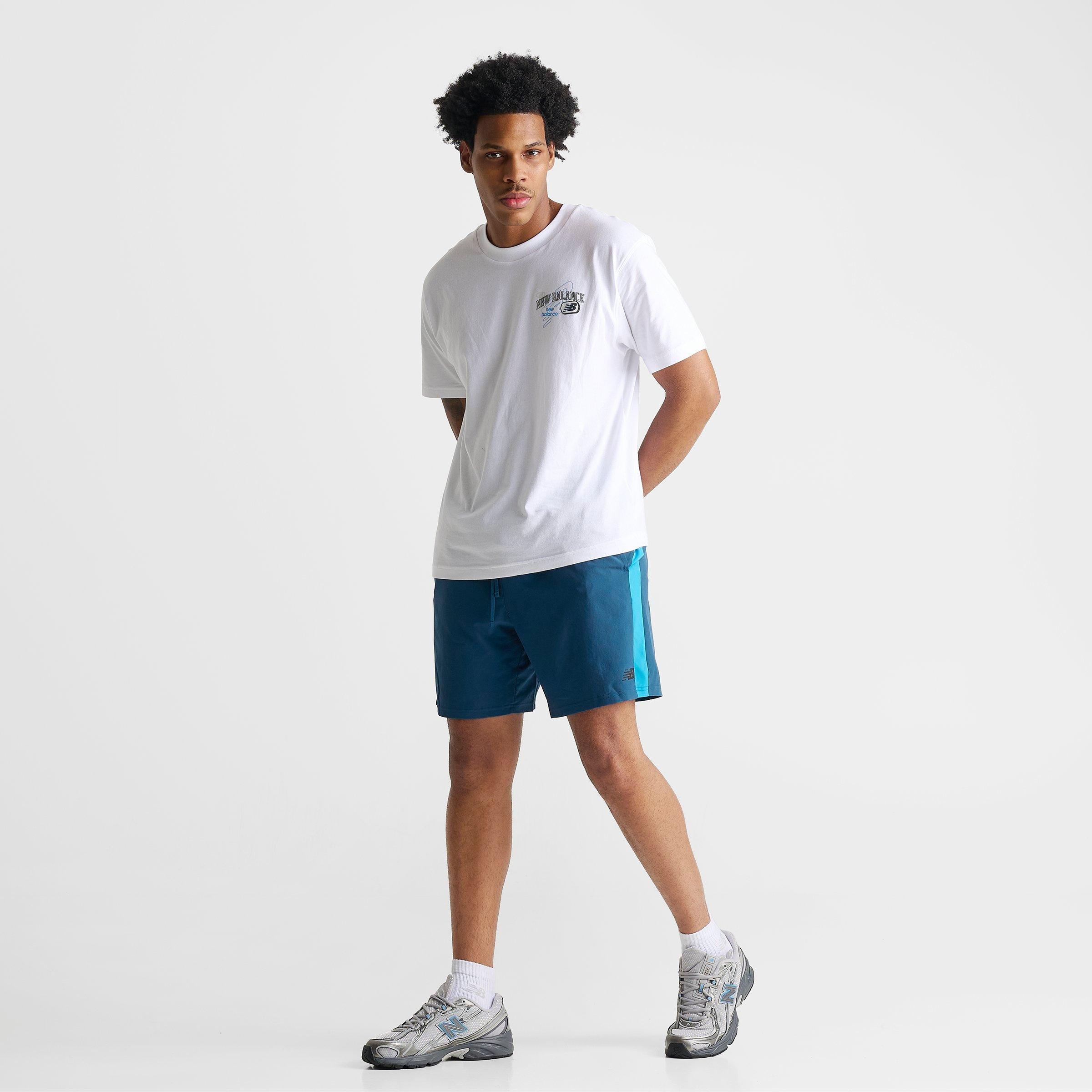 Men's New Balance Fast Days 7" Running Shorts - Navy/Purple - view 2