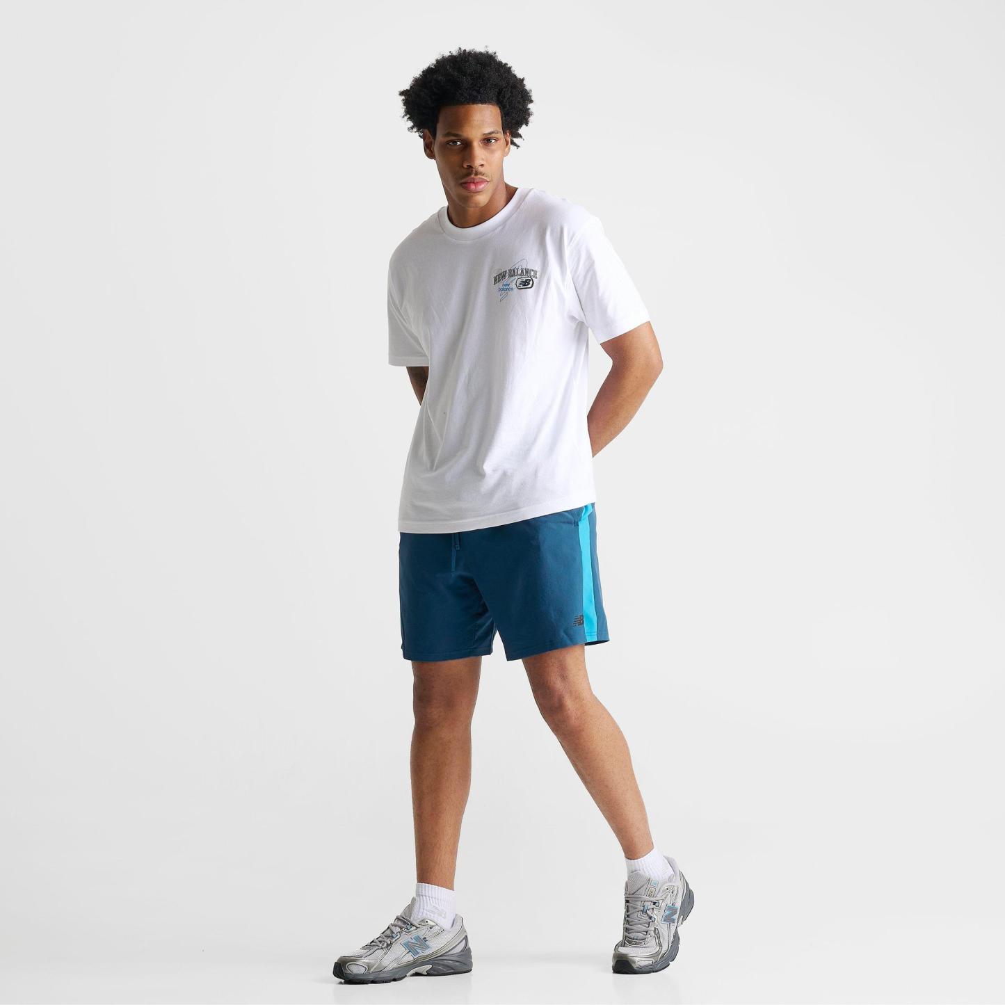 Men's New Balance Fast Days 7" Running Shorts - Navy/Purple - view 2