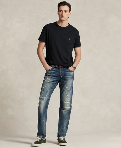 Polo Ralph Lauren Men's Classic-Fit Crewneck Pocket T-Shirt - Black