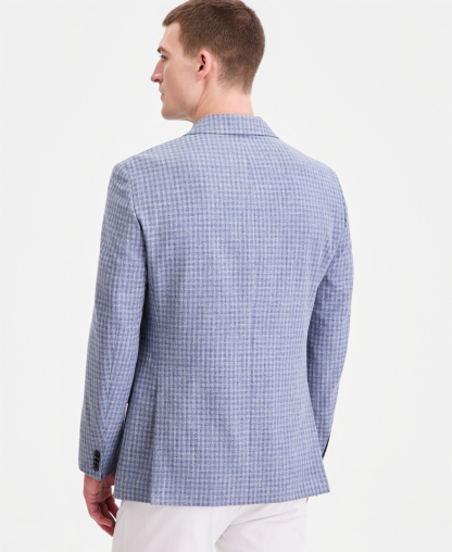 Tommy Hilfiger Men's Modern-Fit Patterned Blazer - Light Blue Pattern