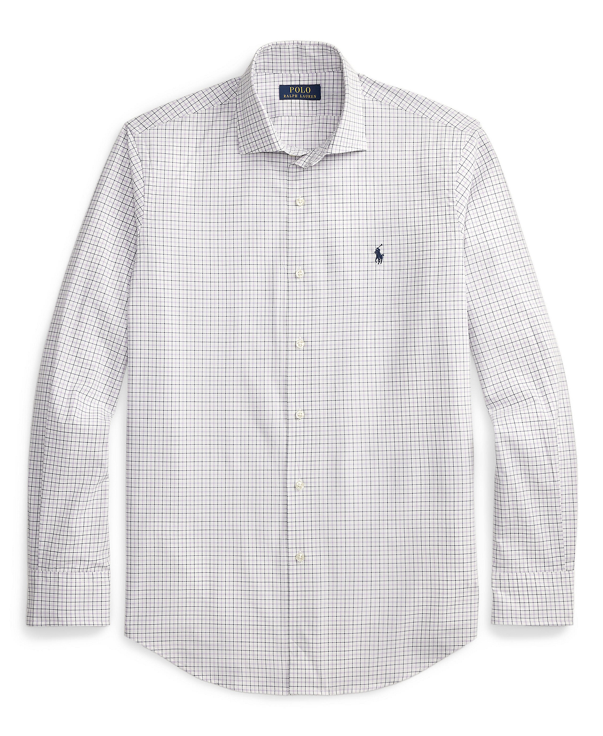 Polo Ralph Lauren Men's Slim-Fit Stretch Shirt - White Lavender Multi