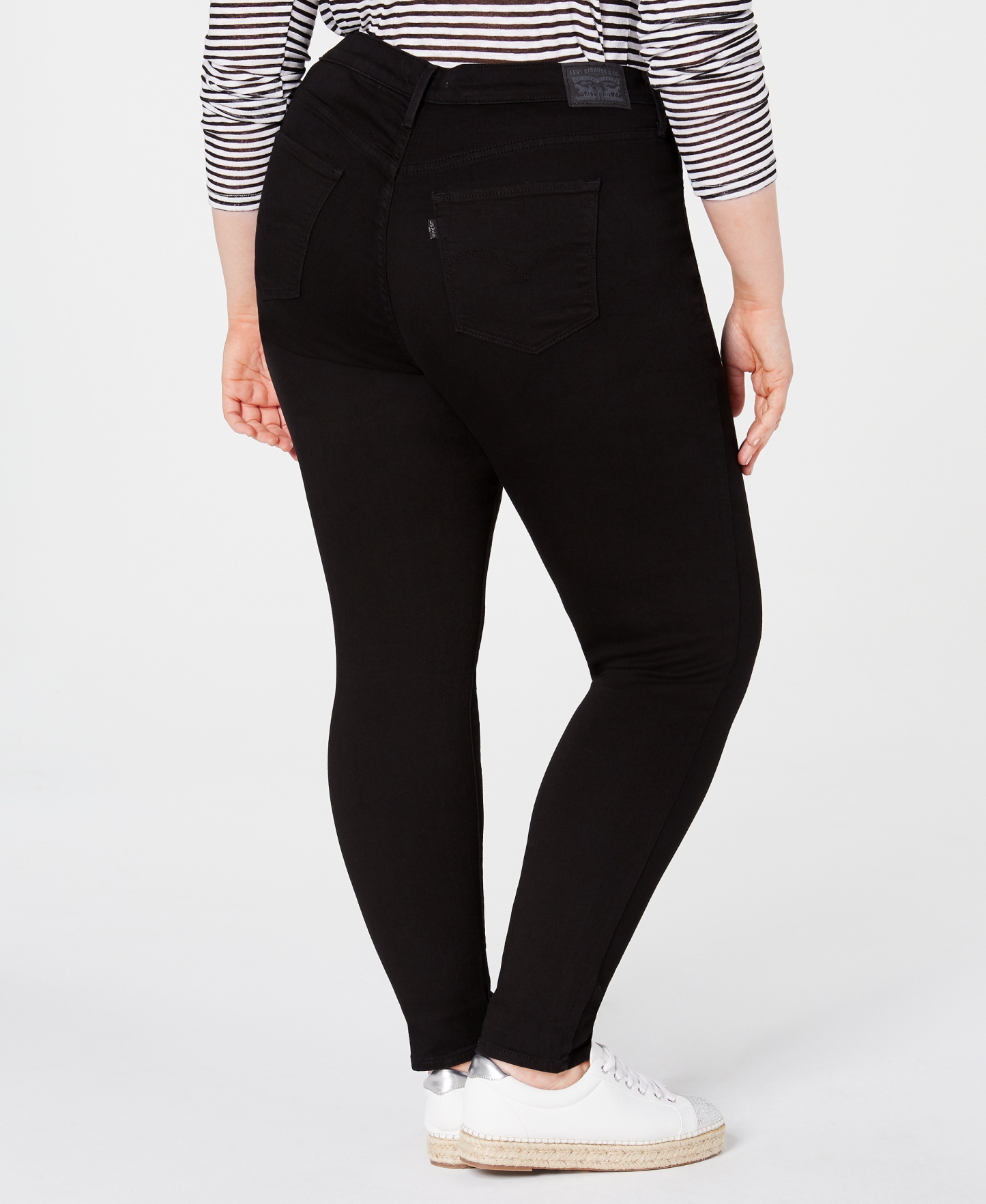 Levi's Trendy Plus Size 721 High-Rise Skinny Jeans - Black Peony