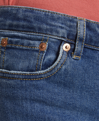 Levi's Girls' 7-16 Vintage-Like Mid-Rise Wide Leg Jeans - Dark Blue