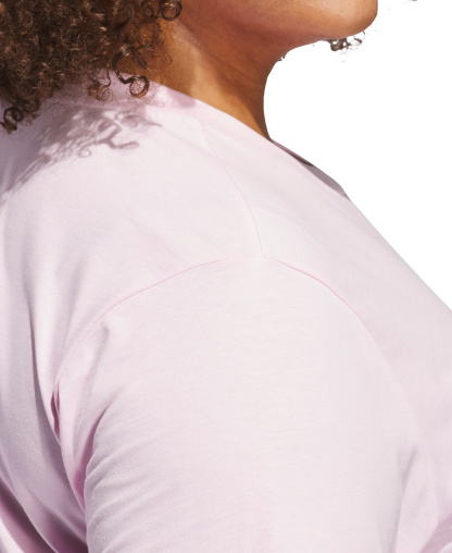 adidas Women's Short-Sleeve Cotton Crewneck Logo T-Shirt - Bright Pink
