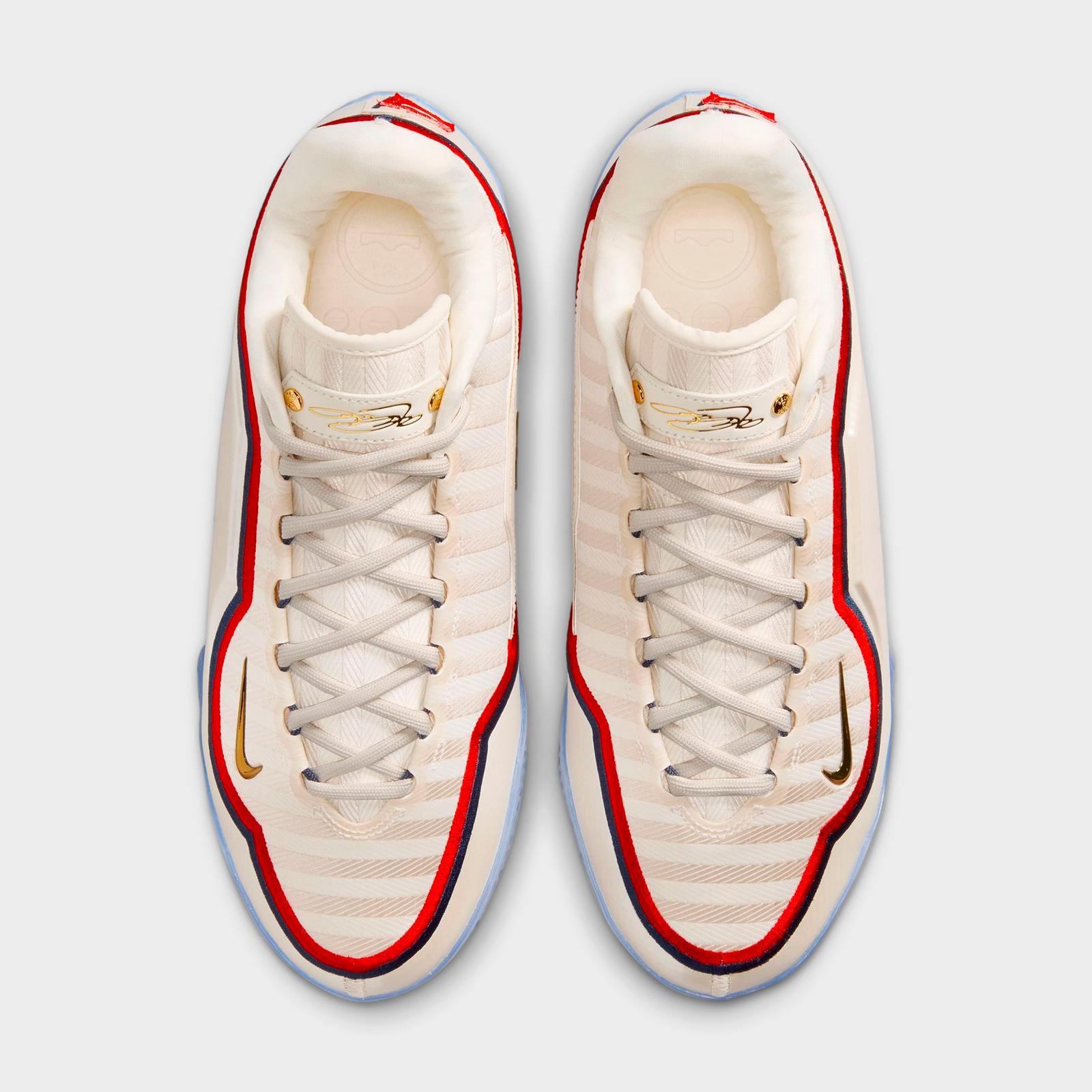 Nike LeBron 23 Basketball Shoes - Pale Ivory/Metallic Gold/University Red