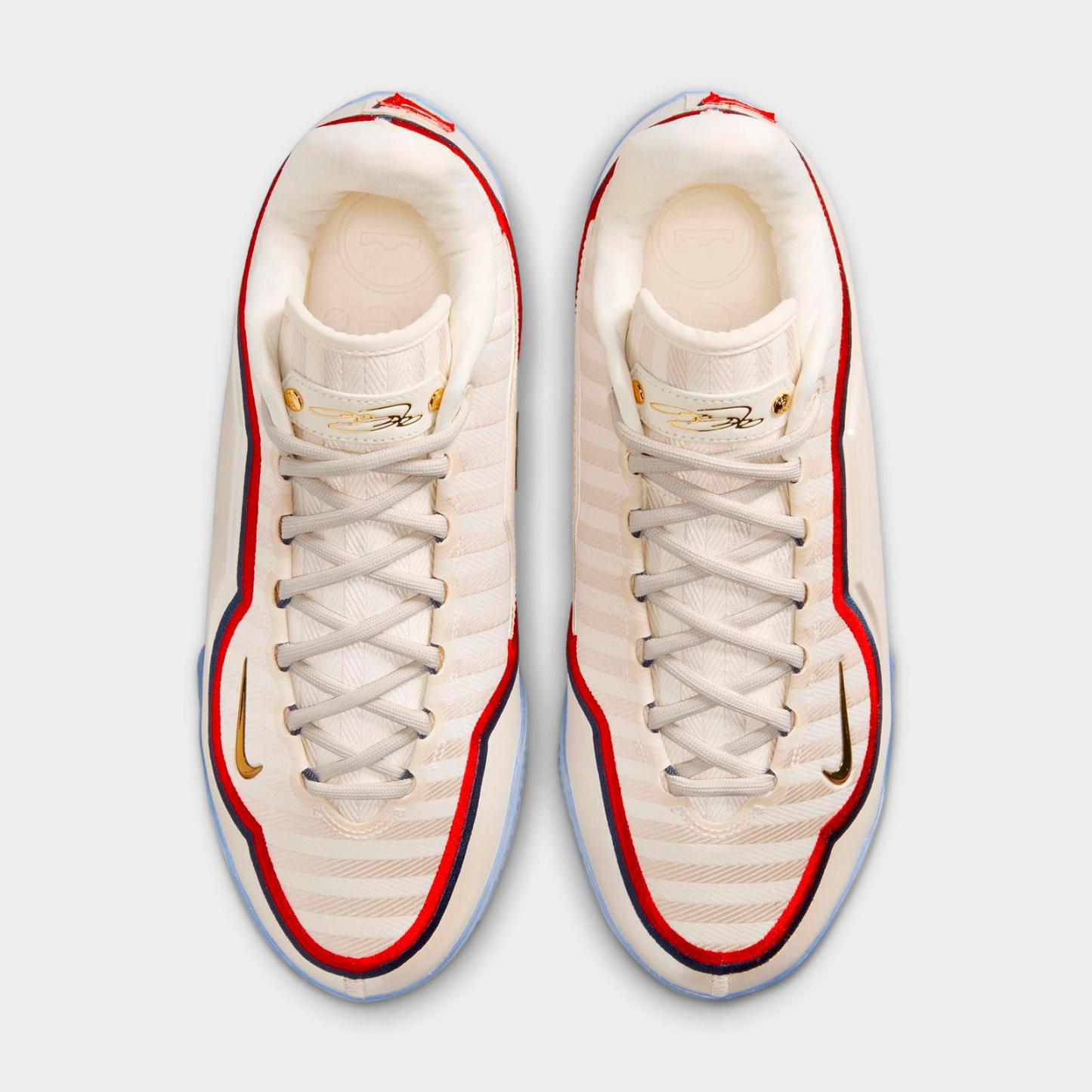 Nike LeBron 23 Basketball Shoes - Pale Ivory/Metallic Gold/University Red