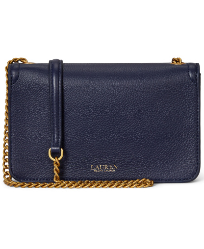 Lauren Ralph Lauren Bradley Small Pebbled Leather Crossbody Wallet - Refined Navy