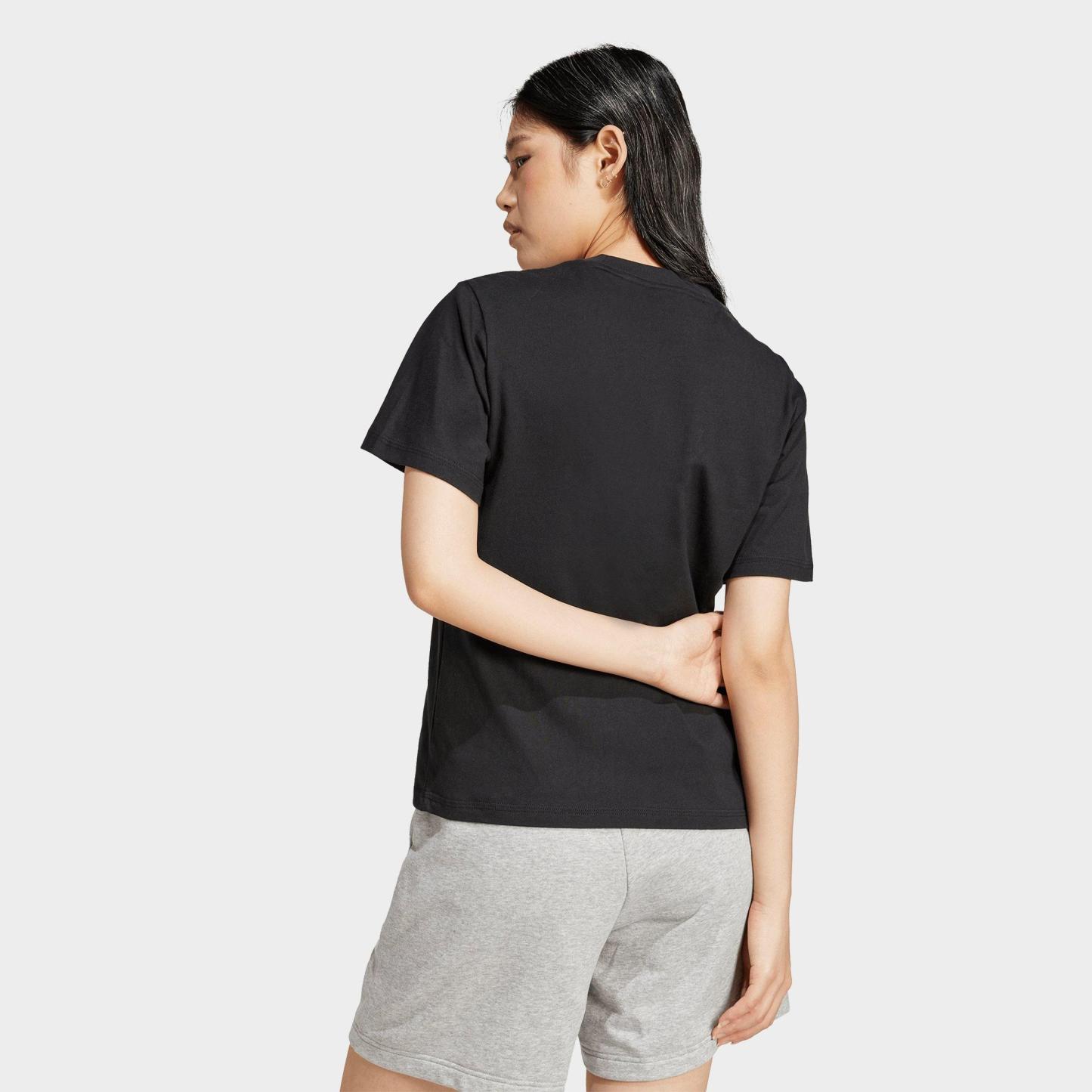 Women's adidas Essentials Small Logo Cotton T-Shirt - Black/White