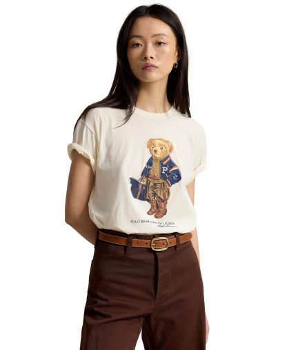 Polo Ralph Lauren Women's Polo Bear Cotton Jersey T-Shirt - Warm White