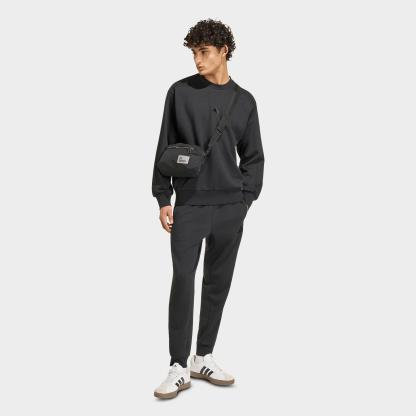 Men's adidas Essentials 3-Stripes Fleece Jogger Pants - Black/Black